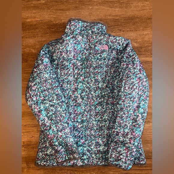 NORTH FACE Girls Reversible Mossbud Swirl Jacket Past‎ Seas X-Large 18 G5 - Picture 2 of 11